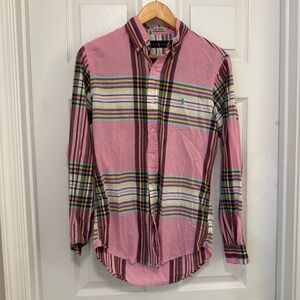 Like New Polo Ralph Lauren Madras Cotton Button Down Long Sleeve Shirt